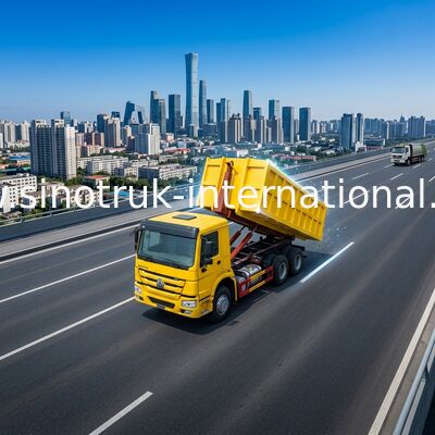 De hydraulische van de het Huisvuilinzameling van het Controlesysteem Geautomatiseerde Vrachtwagen 6X4 LHD Euro2