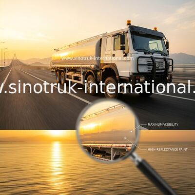 SINOTRUK HOWO Rood 371HP 8×4 12 Wielen Olie Tank Truck 30CBM