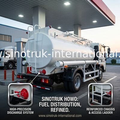 SINOTRUK HOWO 4X2 6 wielen Olie Tank Truck 5-6CBM