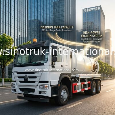 Van de de Zuigingsvrachtwagen van de vacuümpompriolering de Sceptische put Schoonmakende Vrachtwagen 18CBM LHD 336HP