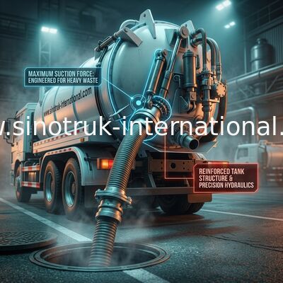 De Zuigingsvrachtwagen van de vacuümpompriolering, Sceptische put Schoonmakende Vrachtwagen 18CBM LHD 336HP