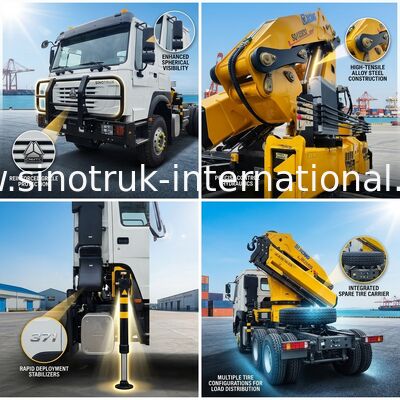 Uw all-in-one werkpaard: HOWO 371HP 6x4 met XCMG 12T kraan