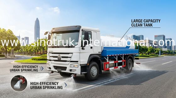 Van het de Bouwwater van SINOTRUK HOWO de Tankwagen 10CBM met de Reus van de 360 Graadomwenteling