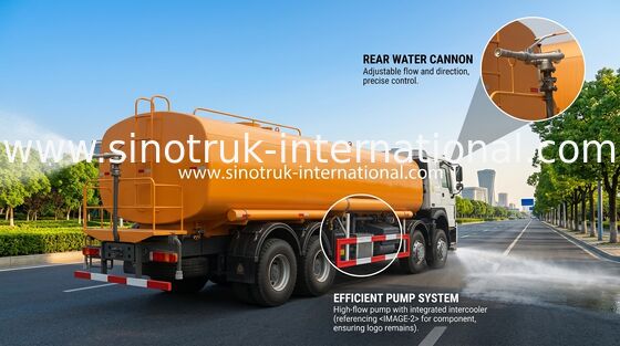 Van het de Sproeierwater van Sinotrukhowo de Tankwagen Euro 2 van 30CBM 8 X 4