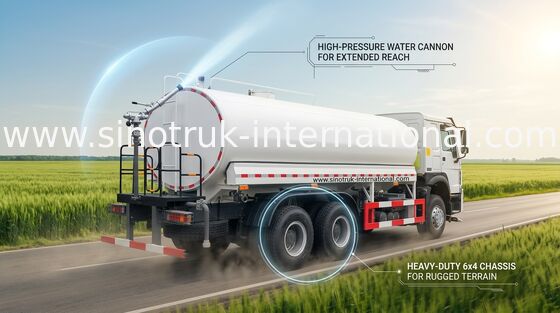 Van het de Sproeierwater van Sinotrukhowo de Tankwagen Euro 2 van 10-25CBM 6 X 4