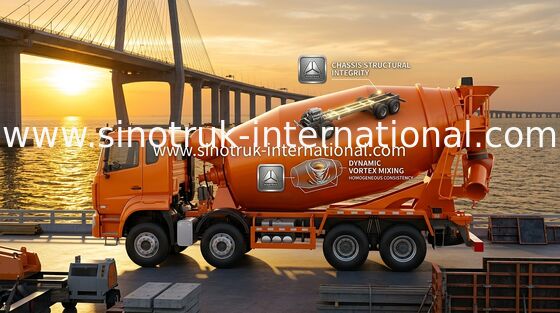 Sinotruk Howo N7 Betonmixer Truck 6 X 4 Euro 2 380 pk Voor de bouw