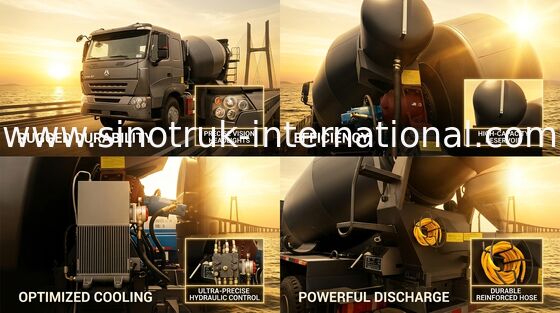 SINOTRUK INTERNATIONALE de Concrete Mixervrachtwagen 10CBM 371HP 6X4 LHD van HOWO A7
