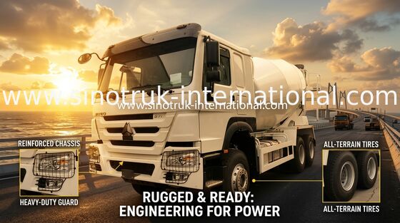 HOWO 371PK 10m³ Betonmixer met Eaton Pomp & Motor voor Zwaar Bouwgebruik