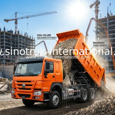 371HP 6x4 Dump Truck 20.01CBM Payload Mastery voor zware efficiëntie