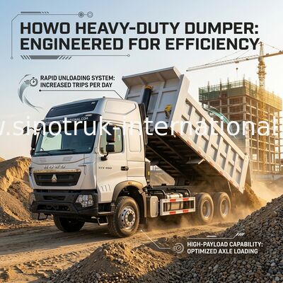 Inotruk Nieuwe Howo Tipper Dump Truck Chassis Weichai Motor 8 × 4 LHD 430 pk