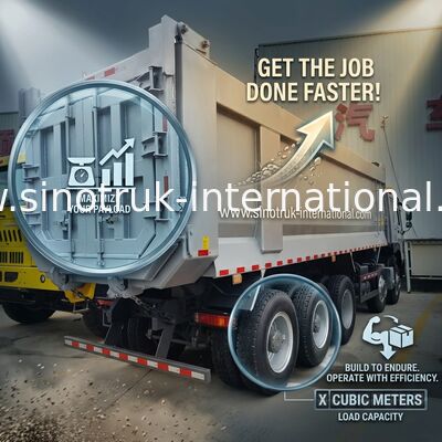 400HP  8×4+One Lift Axle, Super Power Heavy Duty U - Shaped Double Door Mighty King Tipper Dump Truck