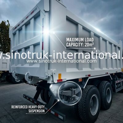 SINOTRUK HOWO 400 pk Tipper Dump Truck Voor de bouw A7 Militaire bumper waarschuwingslicht