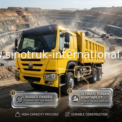Sinotruk Howo Tipper Dump Truck Weichai 380HP 10 Wielen 6 × 4 Rhd 20CBM