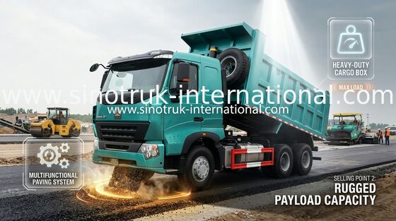 Van de de Bouwkipper van SINOTRUK HOWO A7 290HP van de Stortplaatsvrachtwagen 6 X 4 in Blauwe Kleur