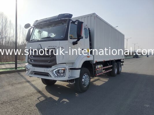 HOWO 6X4 Boxwagen, 43CBM, Enkele Zijde Dubbele Deuren & Achter Dubbele Deuren, 371PK, 10-Versnellingsbak