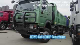 Sinotruk HOWO 8x4 400 pk vrachtwagen voor zware projecten