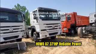 Gebruikte HOWO A7 6x4 Tractor Truck Review 371HP Heavy Duty Power